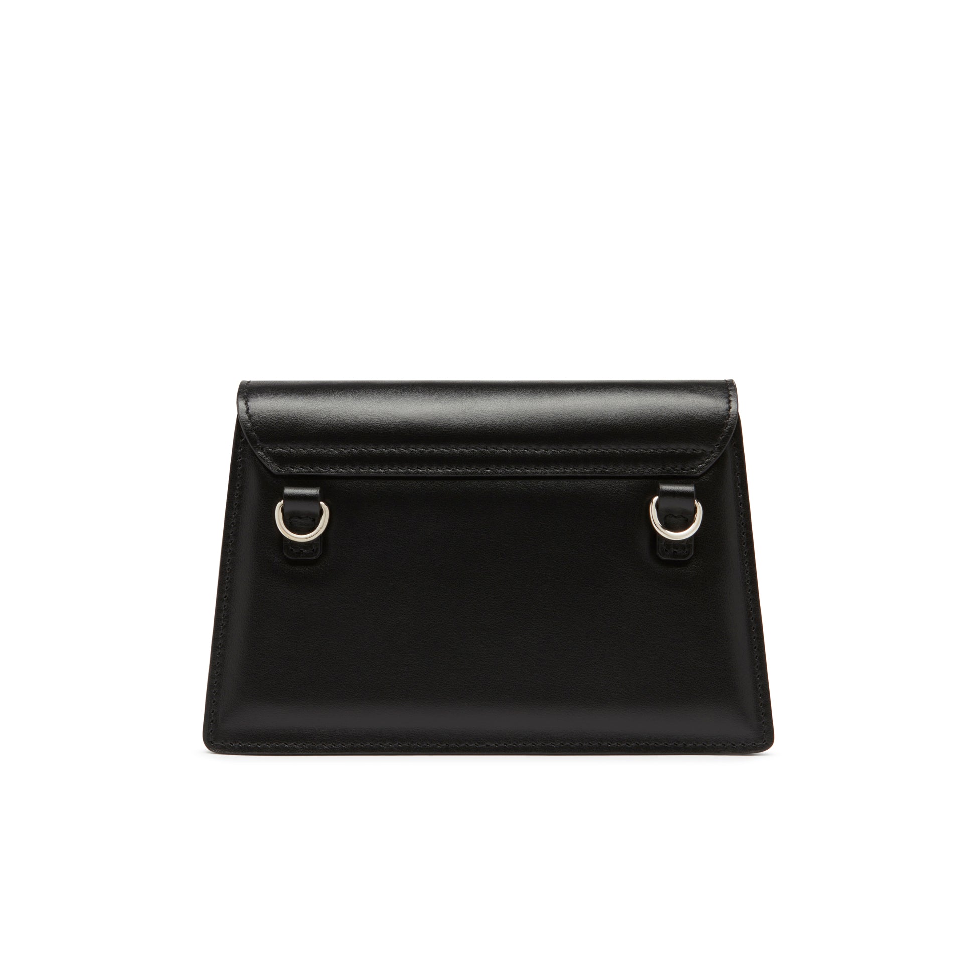 retro borsa in pelle nera con catena nickel  Modifica testo alternativo