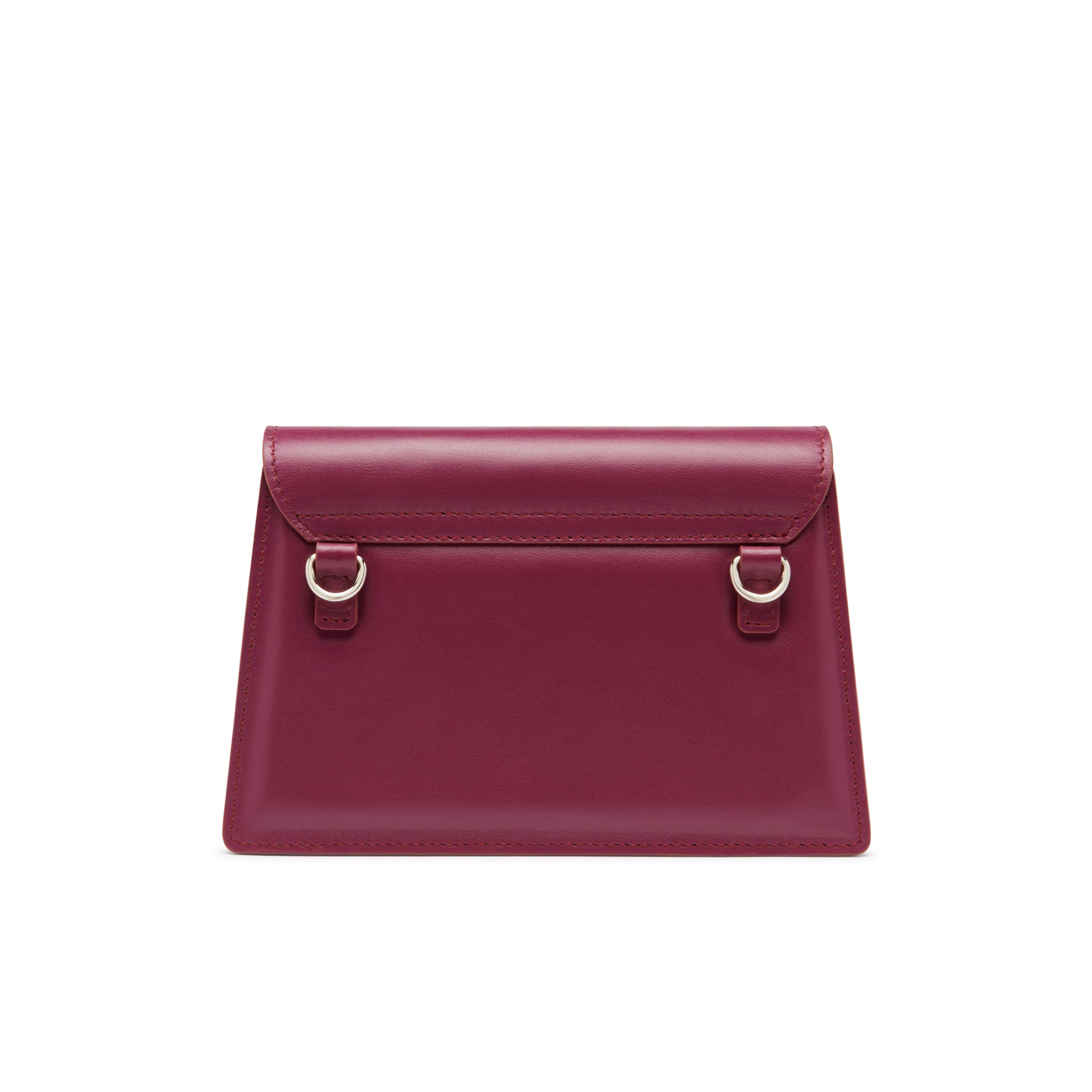 retro borsa in pelle vinaccia con catena nickel