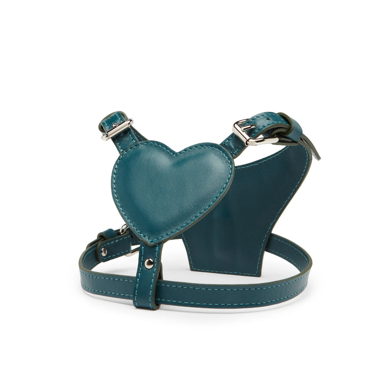 Lato pettorina a forma di cuore color ottanio
