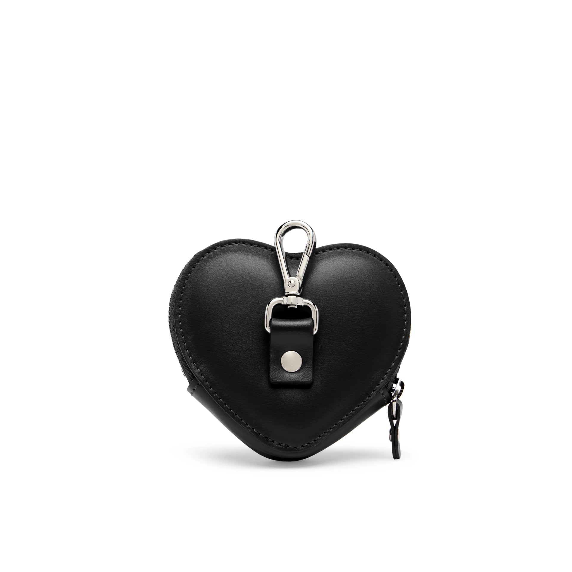 retro borsellino a forma di cuore con moschettone nickel