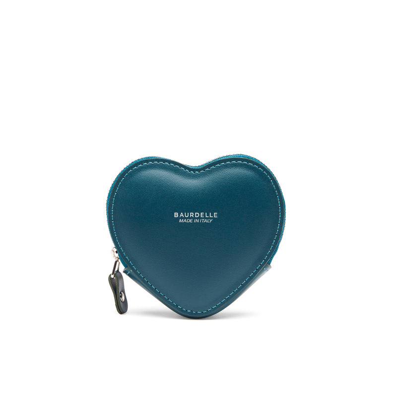 pouch cuore Ottavio con zip e logo